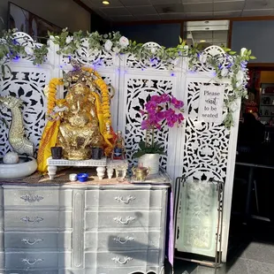 Inside the store reception