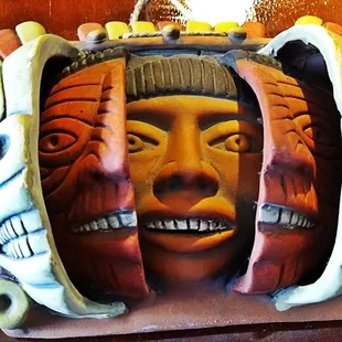 the face of a man in a mask