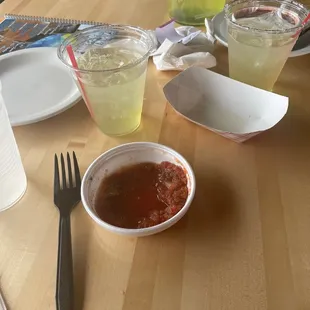 Paper utensils and plates?? Salsa and bad margaritas