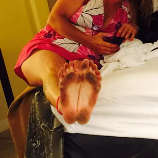 The floors inside the room, hours after check in.