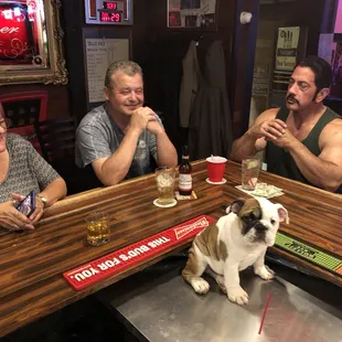 Paulie hanging with the customers!