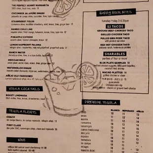 The drink menu.