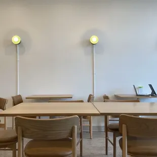 Chill space with tons of seating and great light.