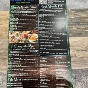 Menu - back