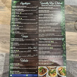 Menu - front