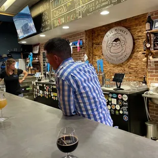 a man at the bar