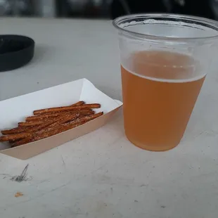 Pilsner and pretzels
