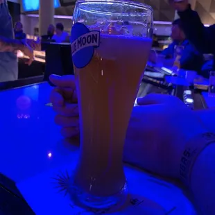 Blue moon on draft