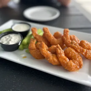 Buffalo shrimp appetizer