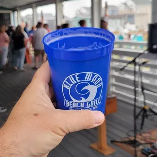 Get your Blue Moon cup at the porch bar
