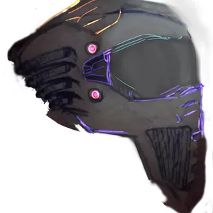 Illustration I did on sketch pad added the light burn lines