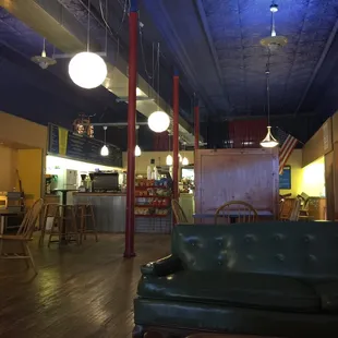 the interior of a coffeehouse