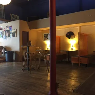 the interior of a cafe