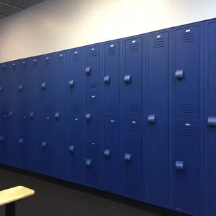 Clean and spacious locker room