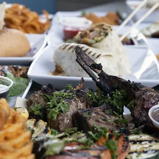 a variety of food items