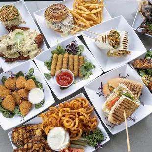 a variety of food items