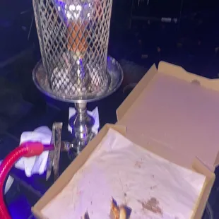 an open box of pizza