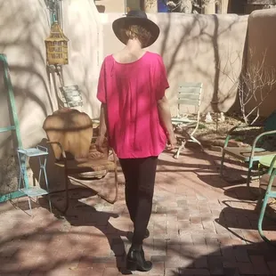 New raspberry oversized  tee in shop now.