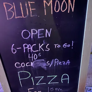 a sign for a pizza restaurant