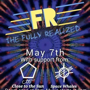 The fully Realized live at The Blue Moon with support from space whales and CTTS