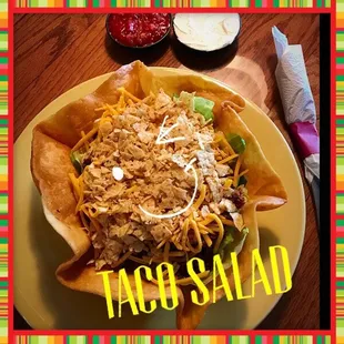 a plate of taco salad