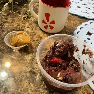 The final serving of their açaí bowl deliciousness!