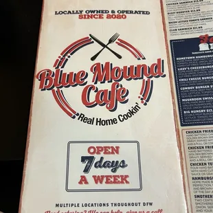 Front of menu 1/14/23