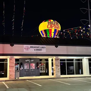 the front of the restaurant