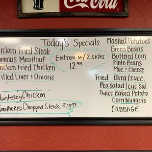 Daily Specials and Sides
