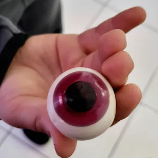 Eyeball Gummy Candy in My Son's Donut