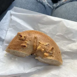 a half eaten bagel