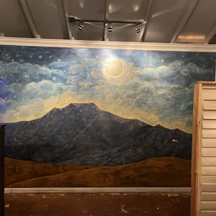 Blue Mountain Mural on the wall