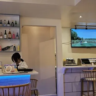 Restaurant and sushi bar.