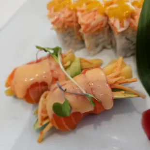 Sushi Box. $18.95 lunch special. Golden Salmon. Very tasty