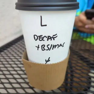a cup of coffee on a table