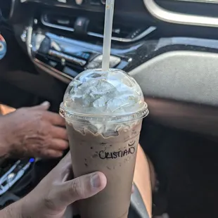 The chocolate orange peel iced latte is amazing  definitely a must to try!!
