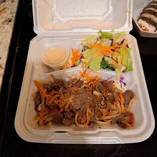 bulgogi beef entree
