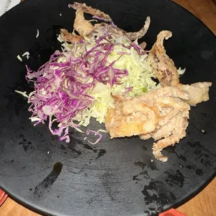 Garnish vs calamari ratio (two pieces of calamari had been eaten)