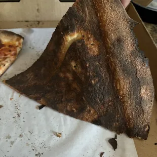 Burnt pizza
