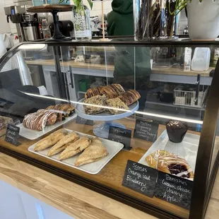 A small but delicious selection of pastries await.