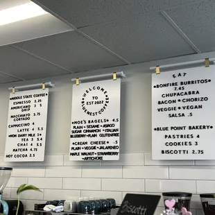 The all-important menu!