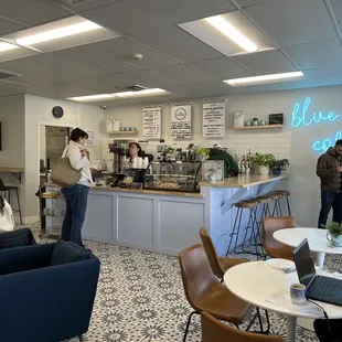 The decor is modern and welcoming!