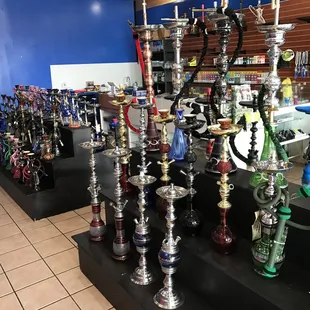 a variety of hookah items