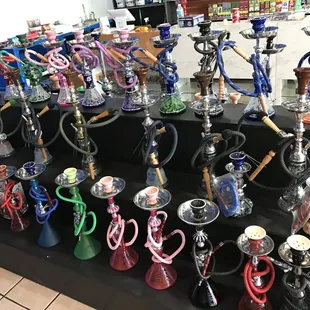 a variety of hookah items