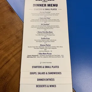 Check out these great new food menu&apos;s at Blue Note Hawaii..so Ono!