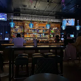 people sitting at the bar