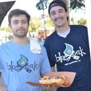 Mustaches and meat.