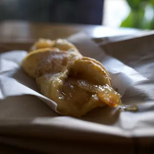 a pastry on a piece of paper