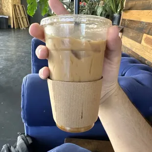 Banana caramel latte
