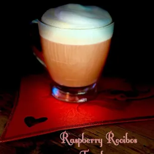 Raspberry Roobios Tea Latte